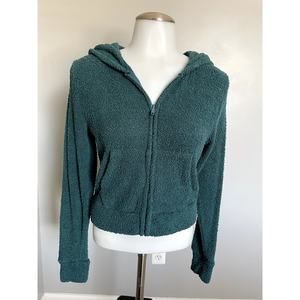 SO - Small - Casual blue/teal zip-up fuzzy Sweater